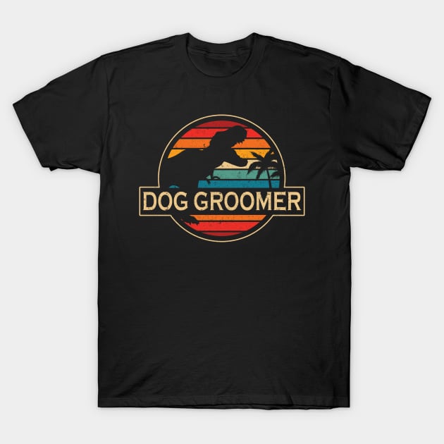 Dog Groomer Dinosaur T-Shirt by SusanFields